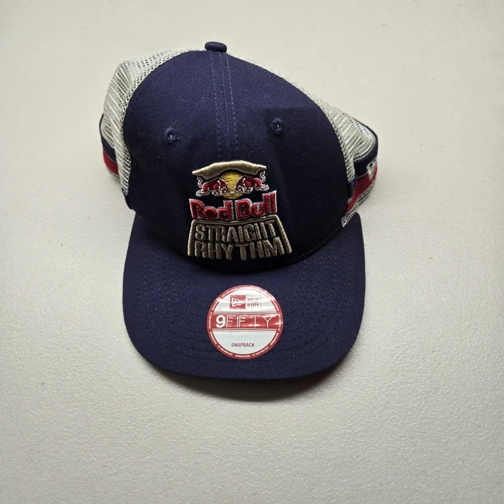 Red Bull Straight Rhythm Unisex Trucker Hat OSFM Snapback Embroidered READ
